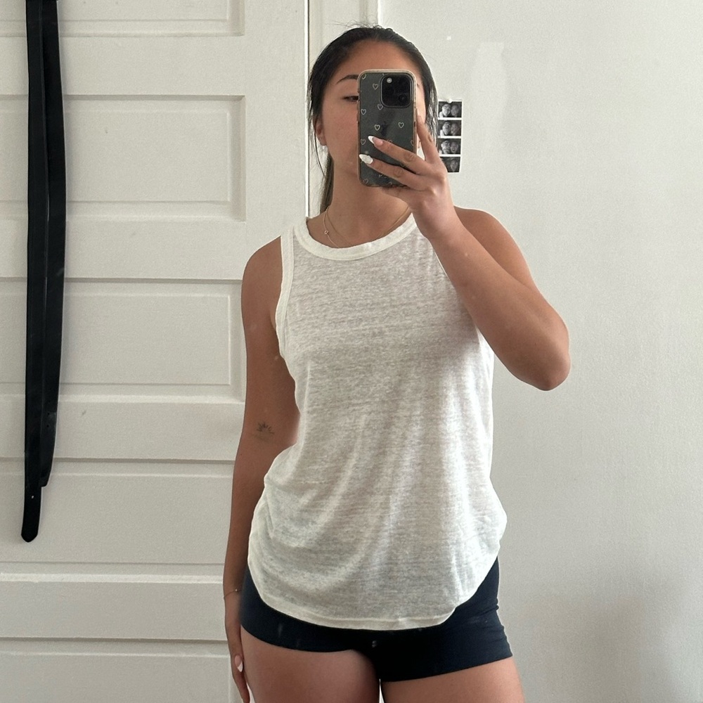 Textured White Tank